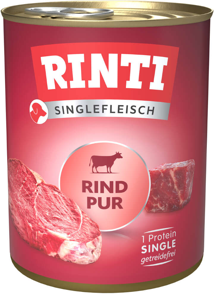 RINTI Hunde-Nassfutter Singlefleisch Pur Rind